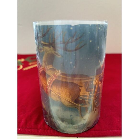 Everlasting Musical Flameless Candle Santa Reindeer‎ 4" NIB - Picture 2 of 6